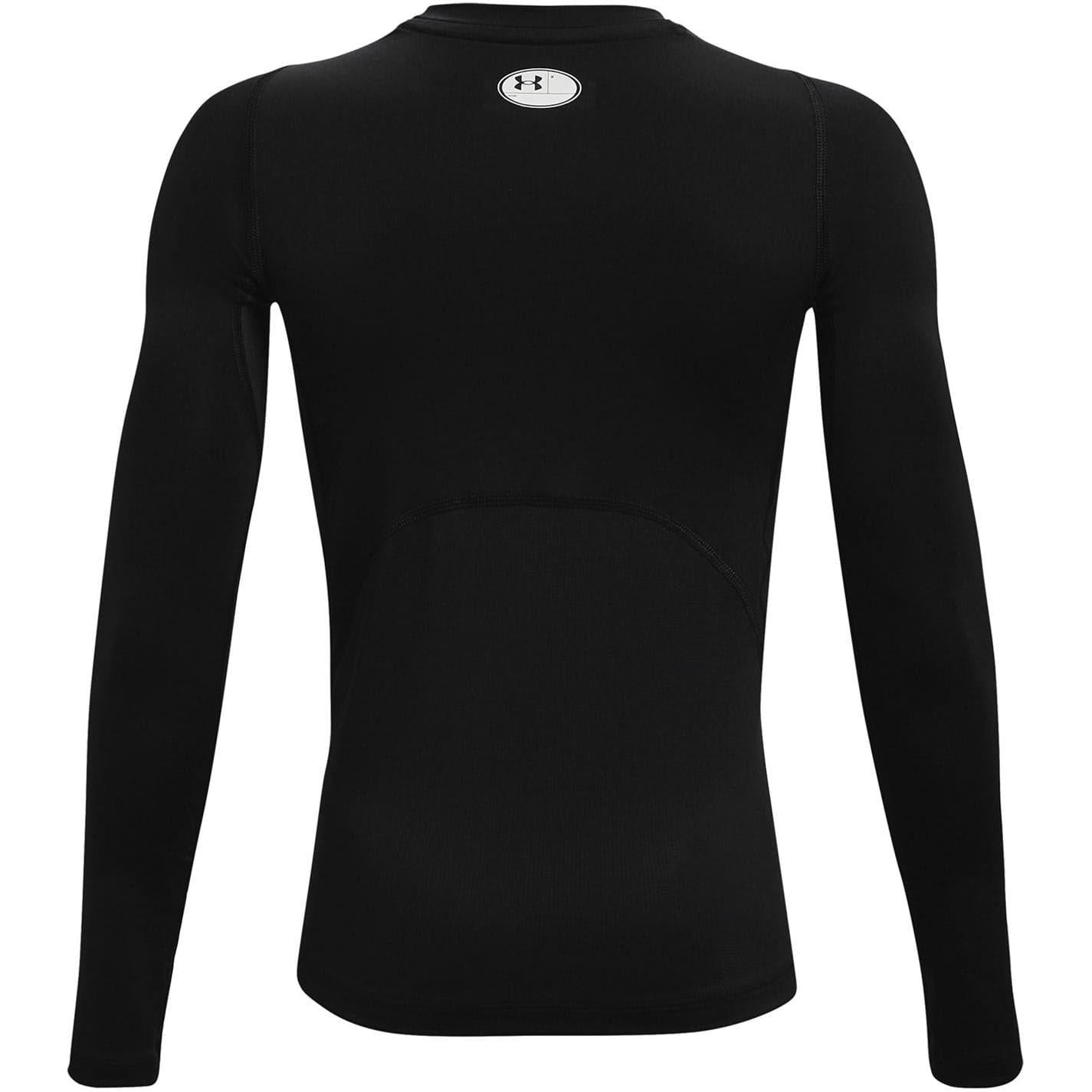 Black - Back - Under Armour Boys HeatGear Long-Sleeved Base Layer Top