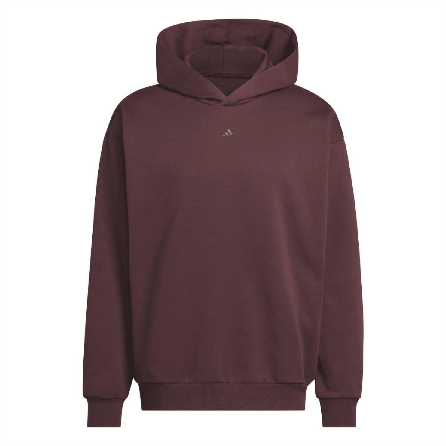 Red - Back - Adidas Mens Cotton Blend Basketball Hoodie