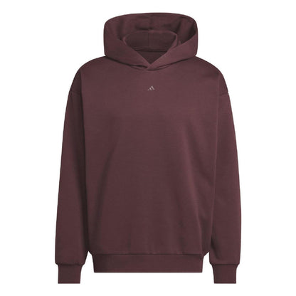 Red - Front - Adidas Mens Cotton Blend Basketball Hoodie