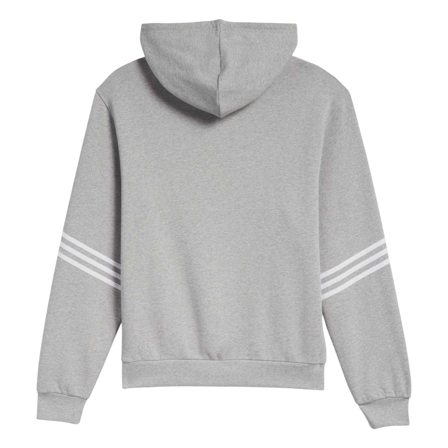 Grey - Back - Adidas Mens Classics Cotton Hoodie