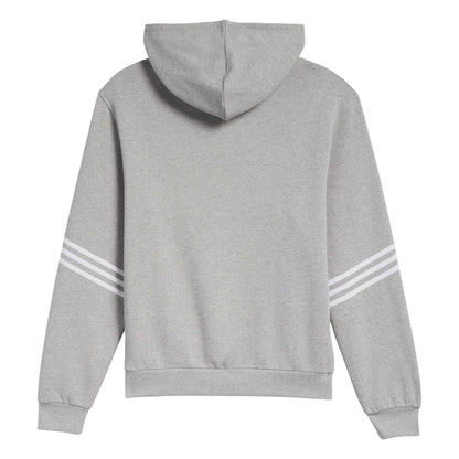 Grey - Back - Adidas Mens Classics Cotton Hoodie
