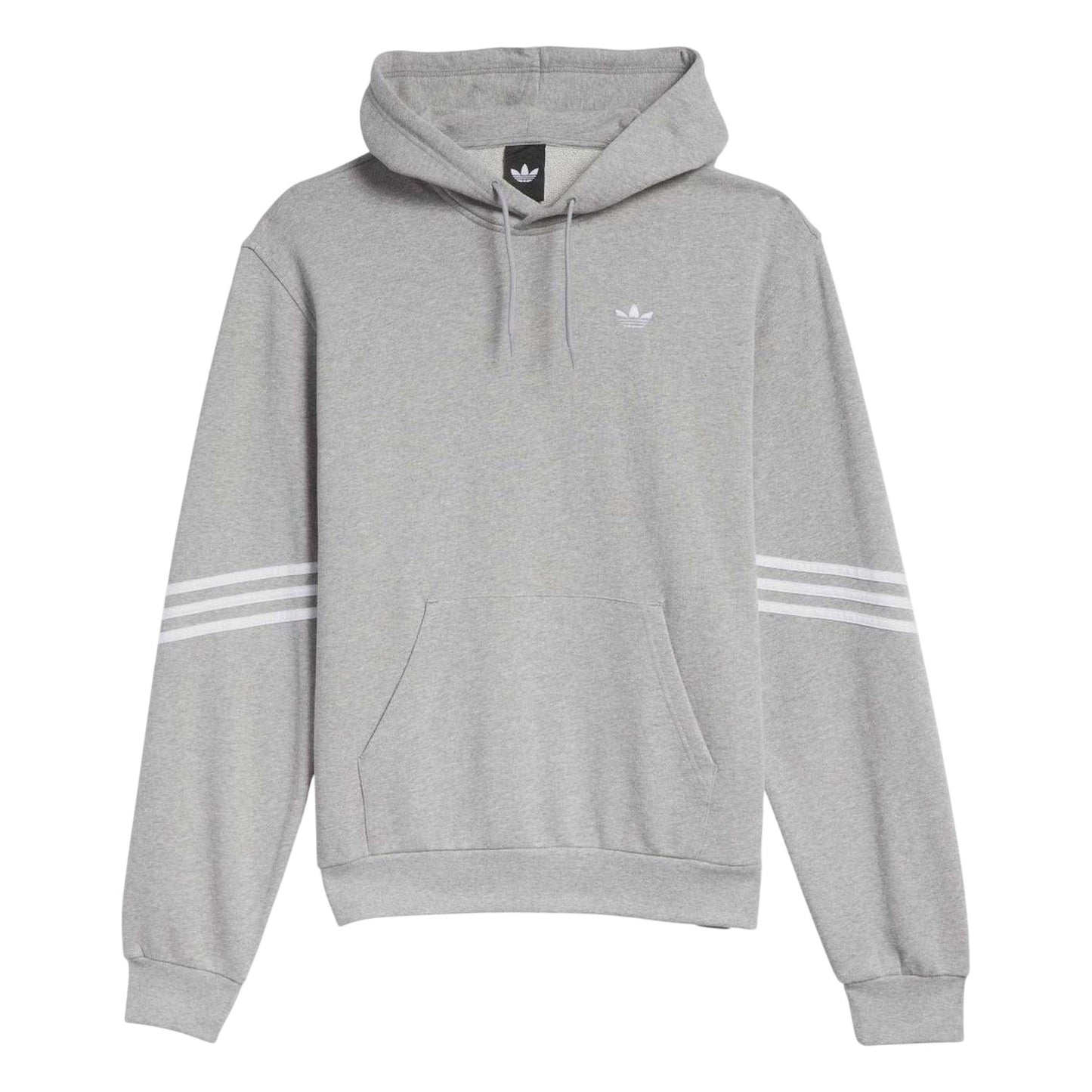 Grey - Front - Adidas Mens Classics Cotton Hoodie