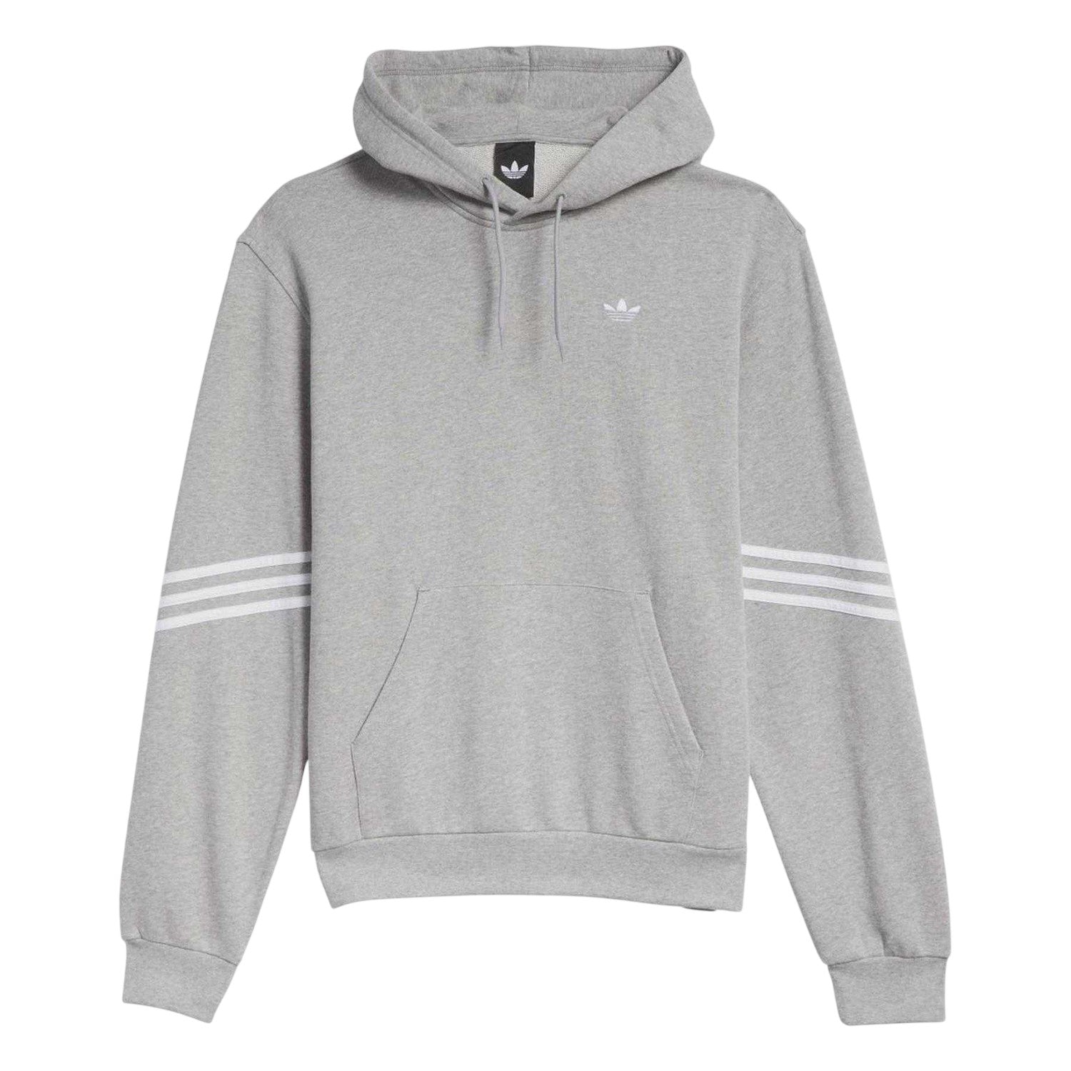 Grey - Front - Adidas Mens Classics Cotton Hoodie