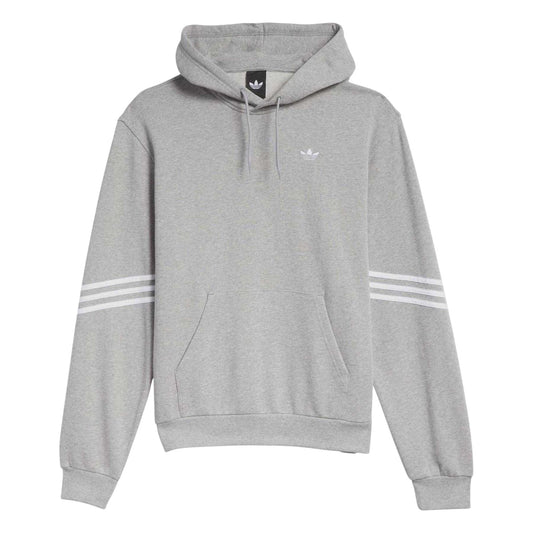 Grey - Front - Adidas Mens Classics Cotton Hoodie