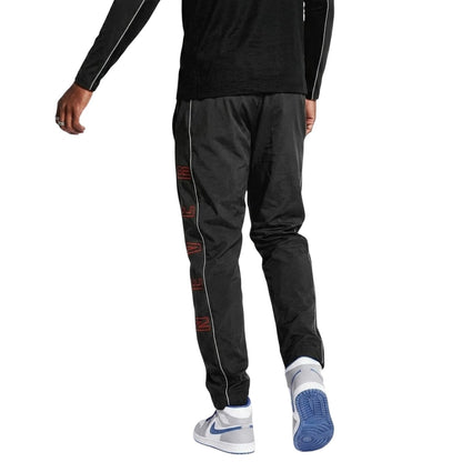 Black - Back - Blood Brother Mens Racer Reflective Tracksuit Bottoms