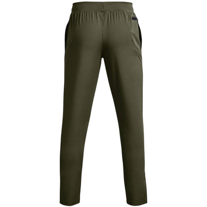 Green - Back - Under Armour Childrens-Kids Unstoppable Lightweight Regular Jogging Bottoms