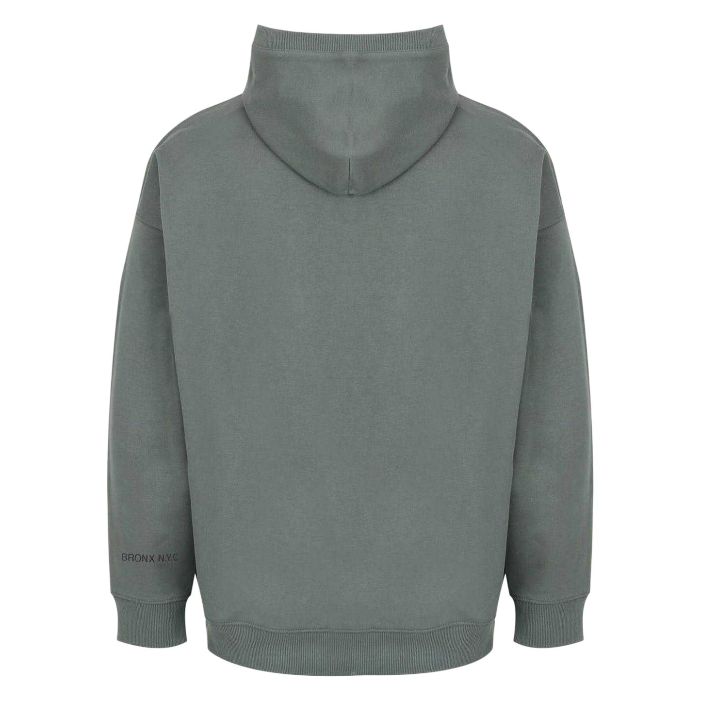 Khaki Green - Back - Everlast Mens Flocked Oversized Hoodie