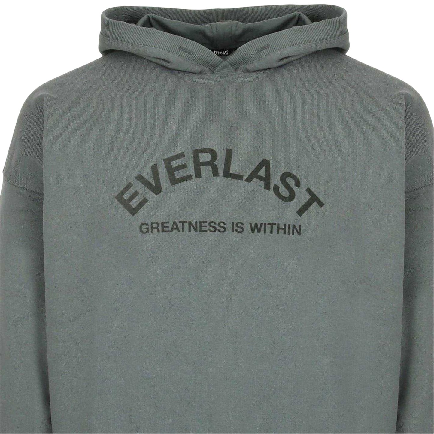 Khaki Green - Side - Everlast Mens Flocked Oversized Hoodie