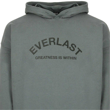 Khaki Green - Side - Everlast Mens Flocked Oversized Hoodie