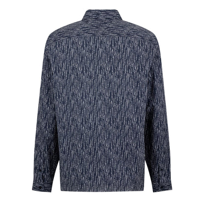 Navy - Back - Ted Baker Mens Abstract Recycled Long-Sleeved Shirt