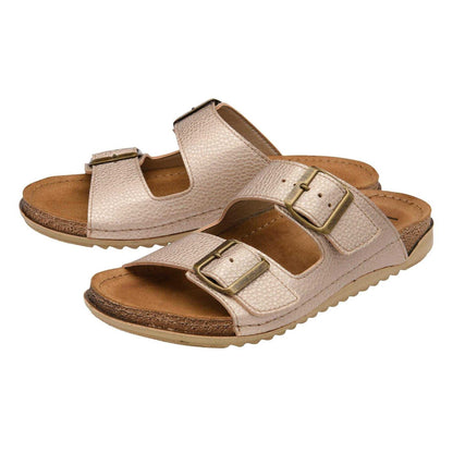 Platino - Side - Lotus Shoes Womens-Ladies Rome Sliders