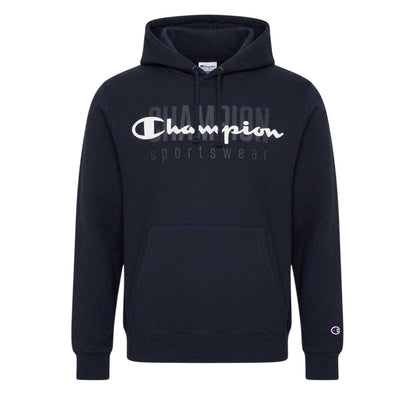 Navy - Front - Champion Mens Relaxed Fit Pullover Hoodie