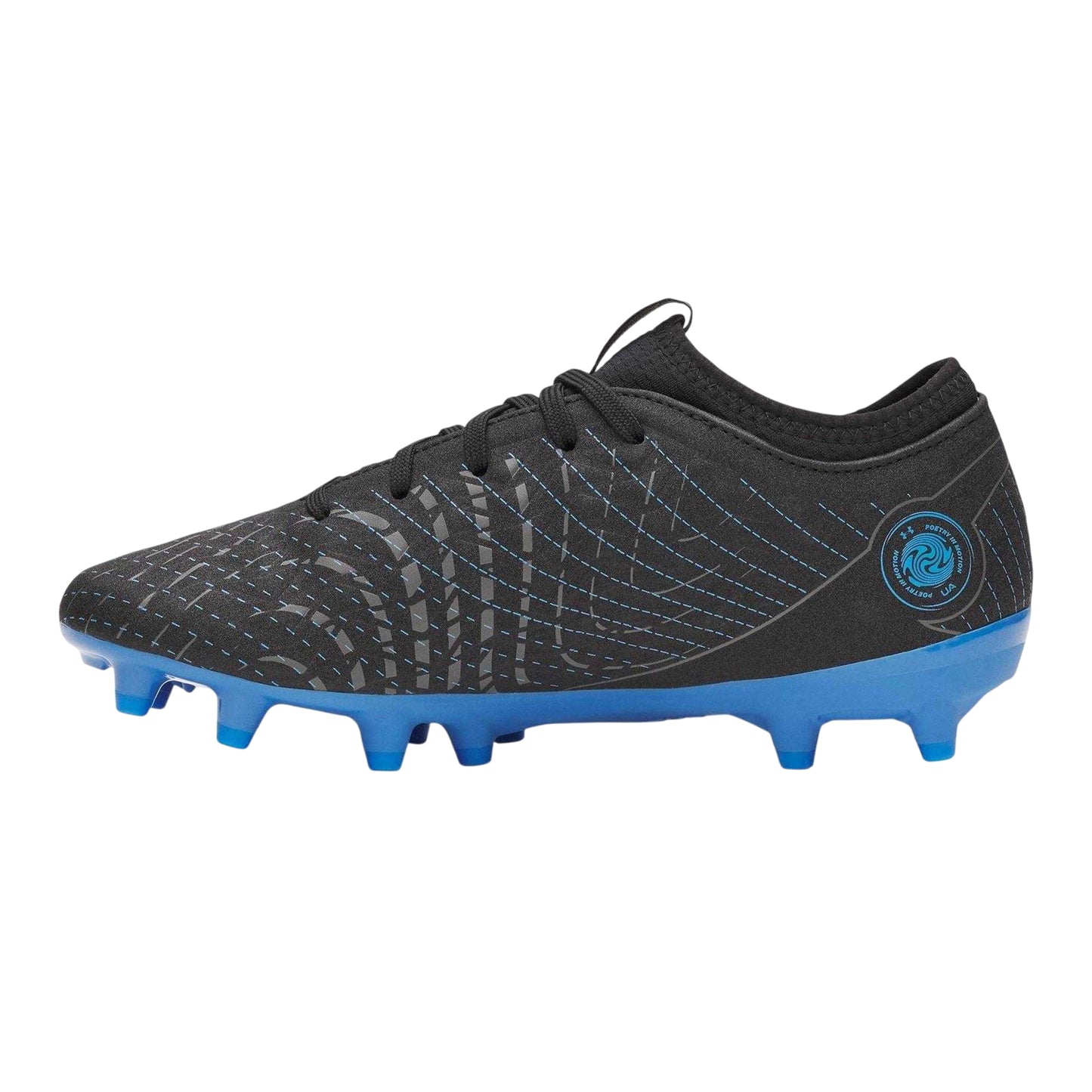 Black-Blue - Back - Under Armour Womens-Ladies Synthetic Lace Up Firm Ground Football Boots