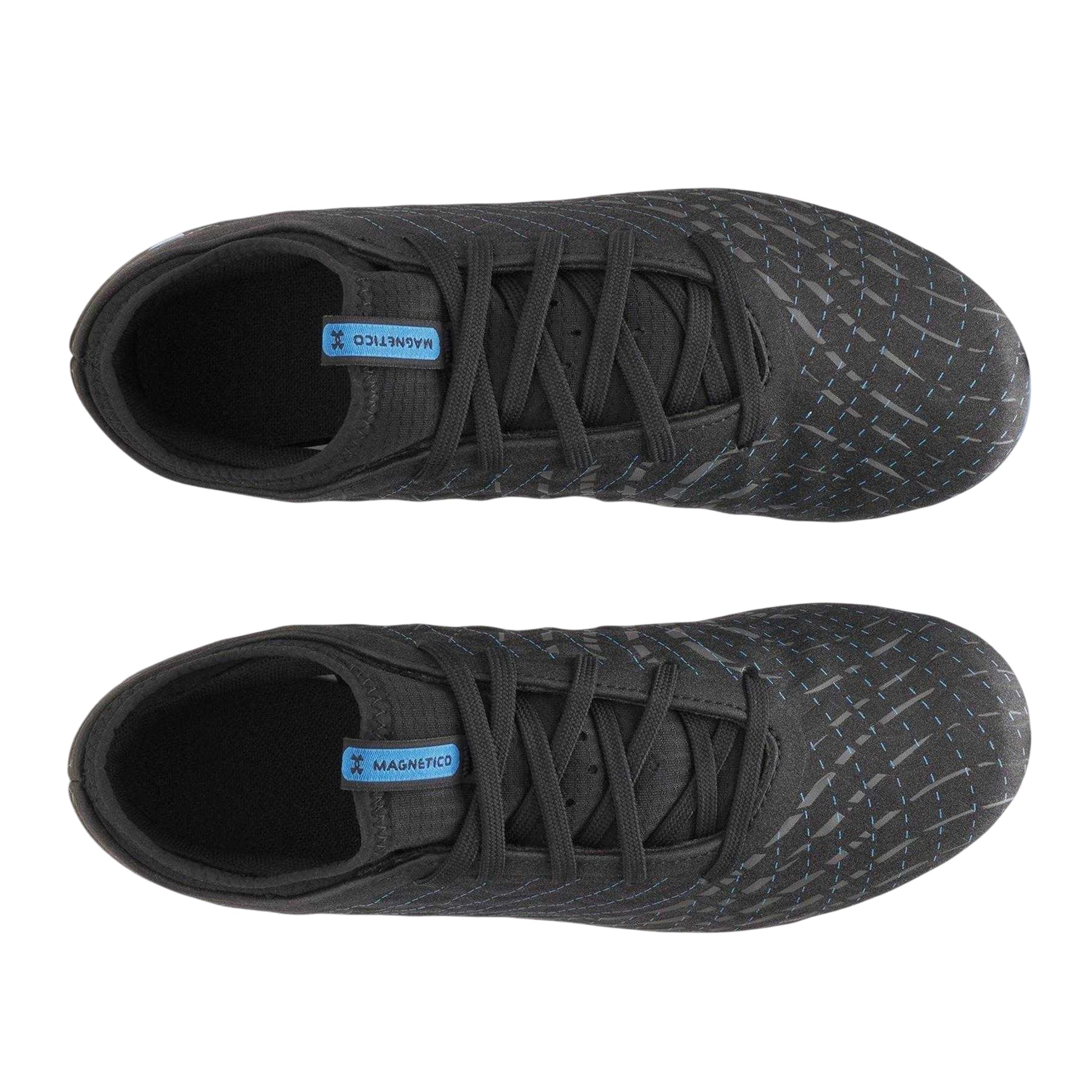 Black-Blue - Side - Under Armour Womens-Ladies Synthetic Lace Up Firm Ground Football Boots