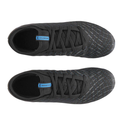 Black-Blue - Side - Under Armour Womens-Ladies Synthetic Lace Up Firm Ground Football Boots
