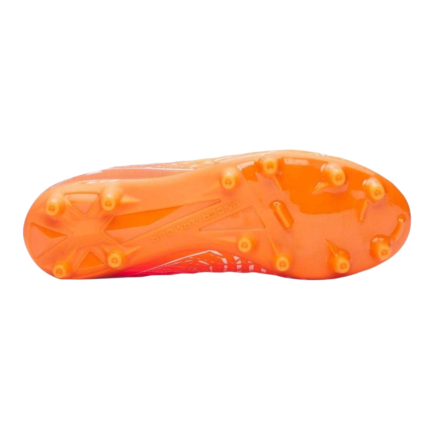 Orange-White - Lifestyle - Under Armour Womens-Ladies Synthetic Lace Up Firm Ground Football Boots
