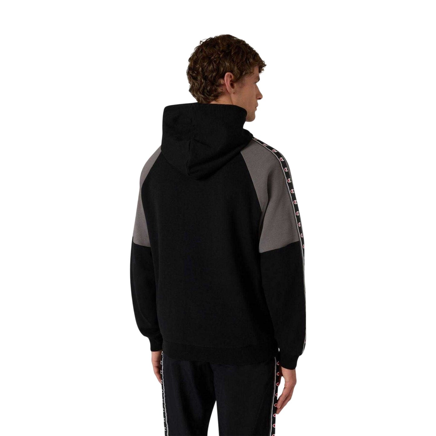 Black - Back - Champion Mens Pullover Hoodie