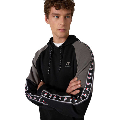 Black - Side - Champion Mens Pullover Hoodie