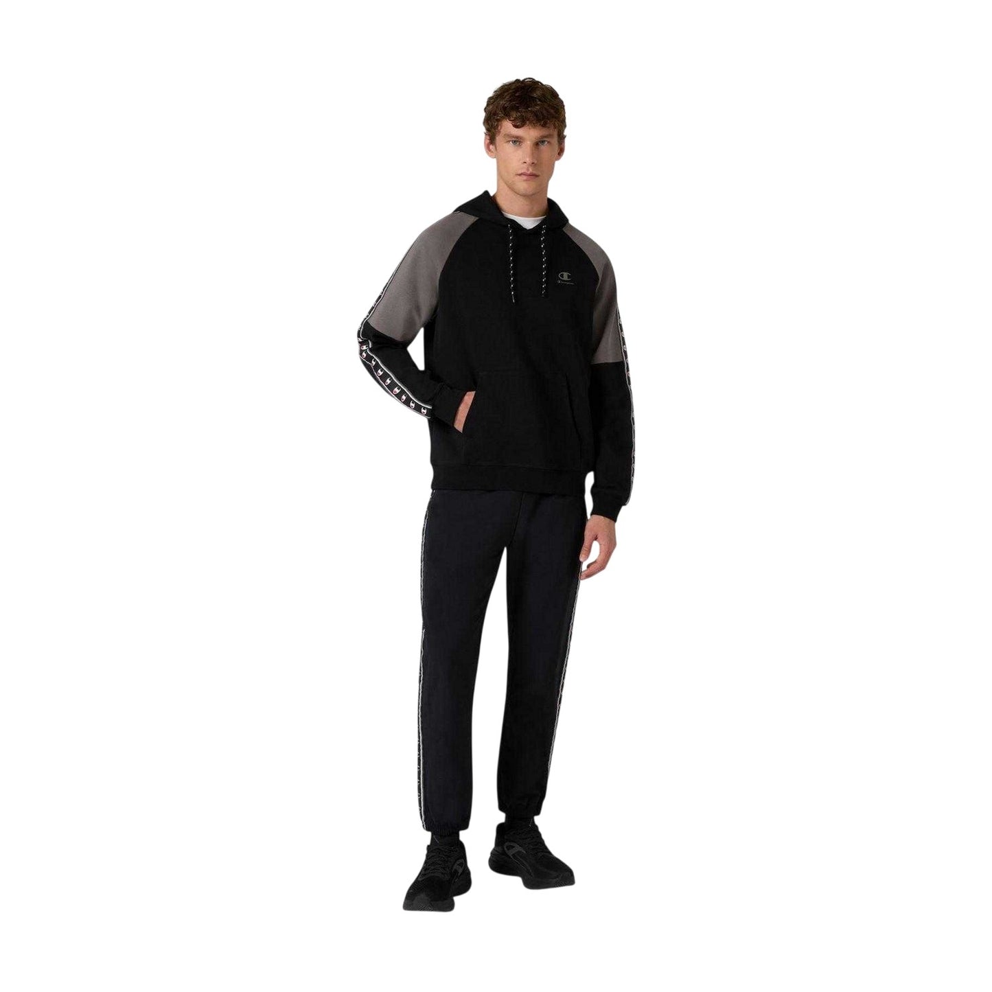 Black - Lifestyle - Champion Mens Pullover Hoodie