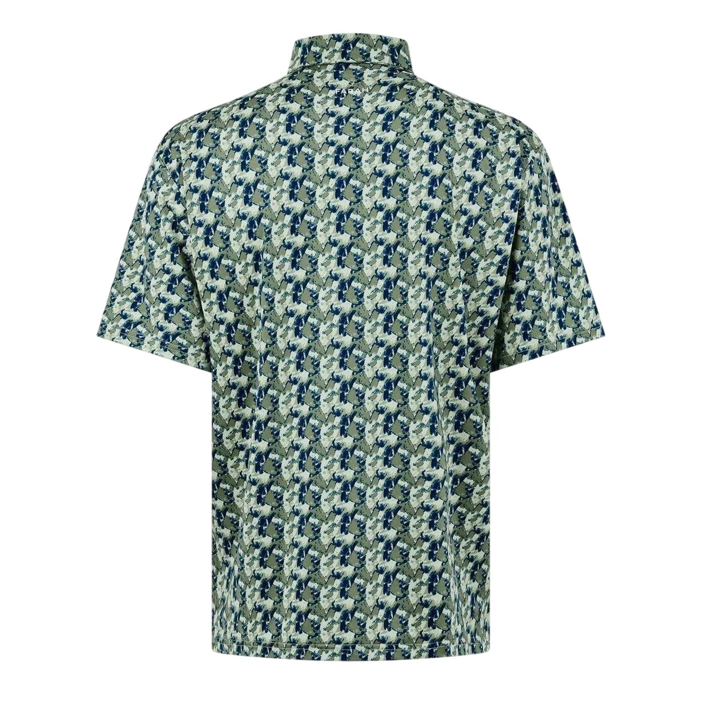 Frosty Green - Back - Farah Mens Trawick Geometric Polo Shirt