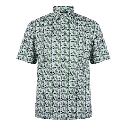 Harbour Mist - Front - Farah Mens Trawick Geometric Polo Shirt
