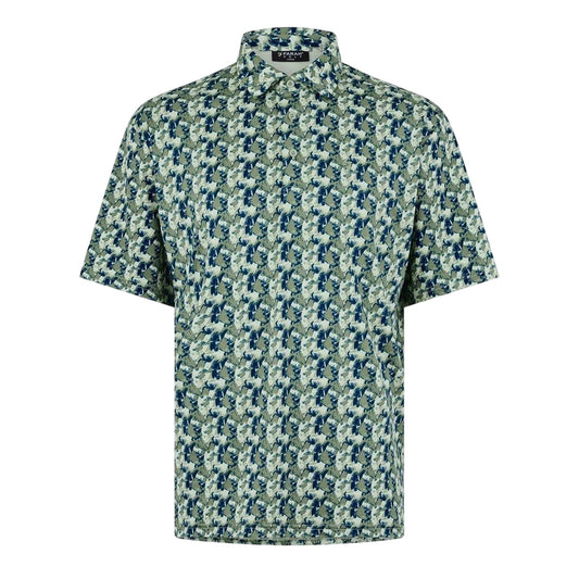 Frosty Green - Front - Farah Mens Trawick Geometric Polo Shirt