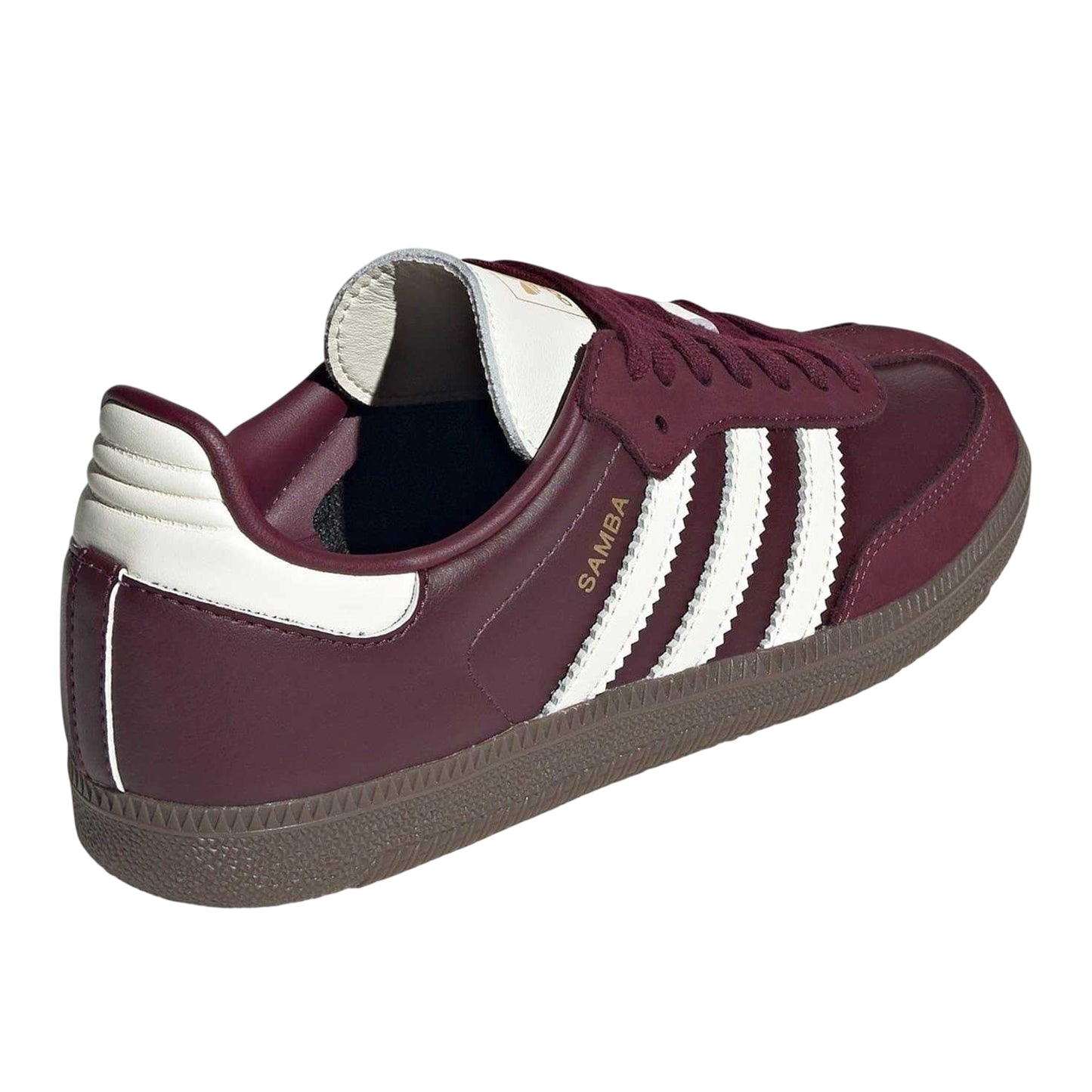 Brown - Back - Adidas Womens-Ladies Samba OG Cow Print Leather Trainers