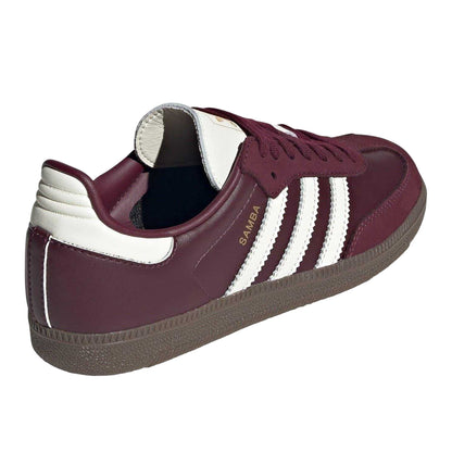 Brown - Back - Adidas Womens-Ladies Samba OG Cow Print Leather Trainers