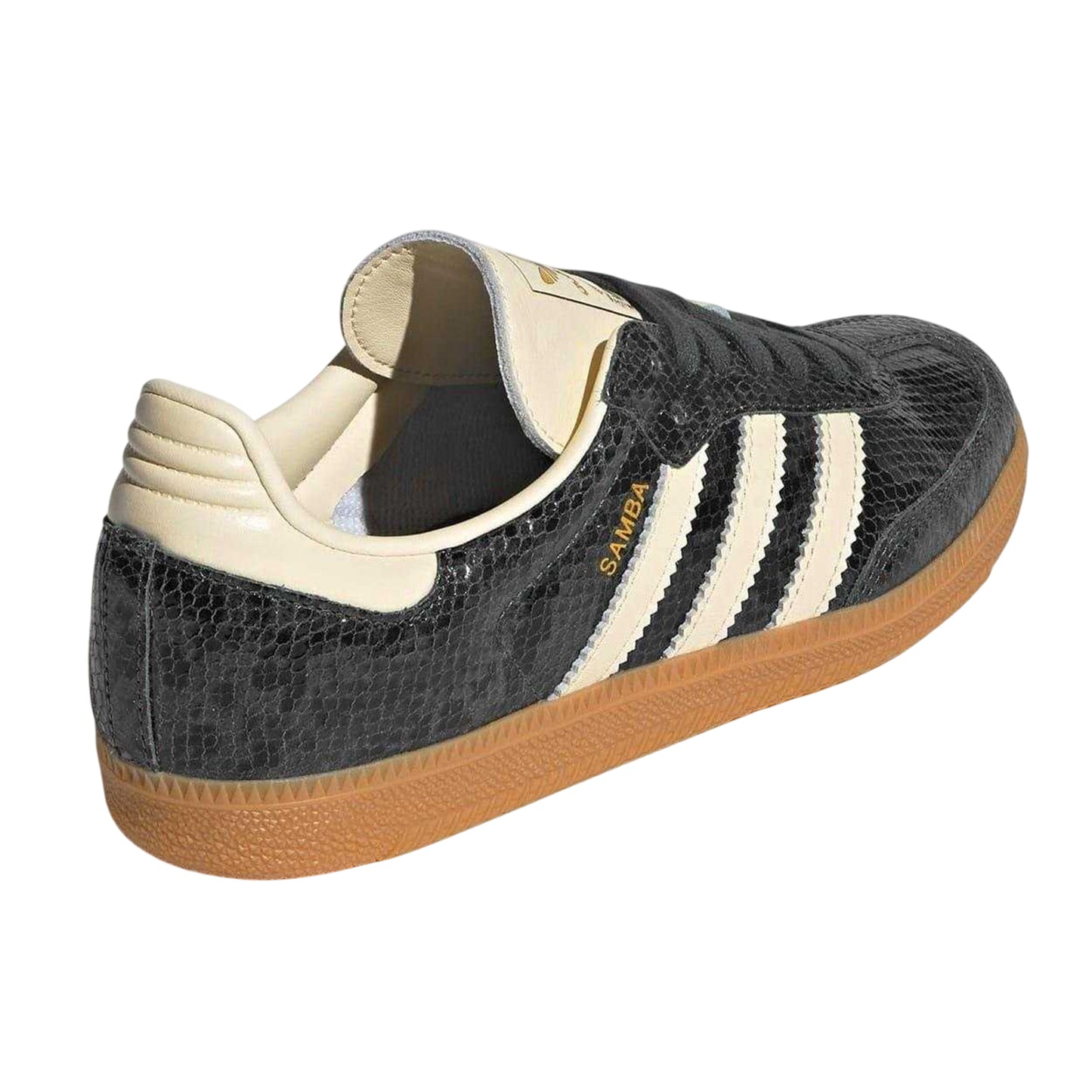 Collegiate Green - Back - Adidas Womens-Ladies Samba OG Cow Print Leather Trainers