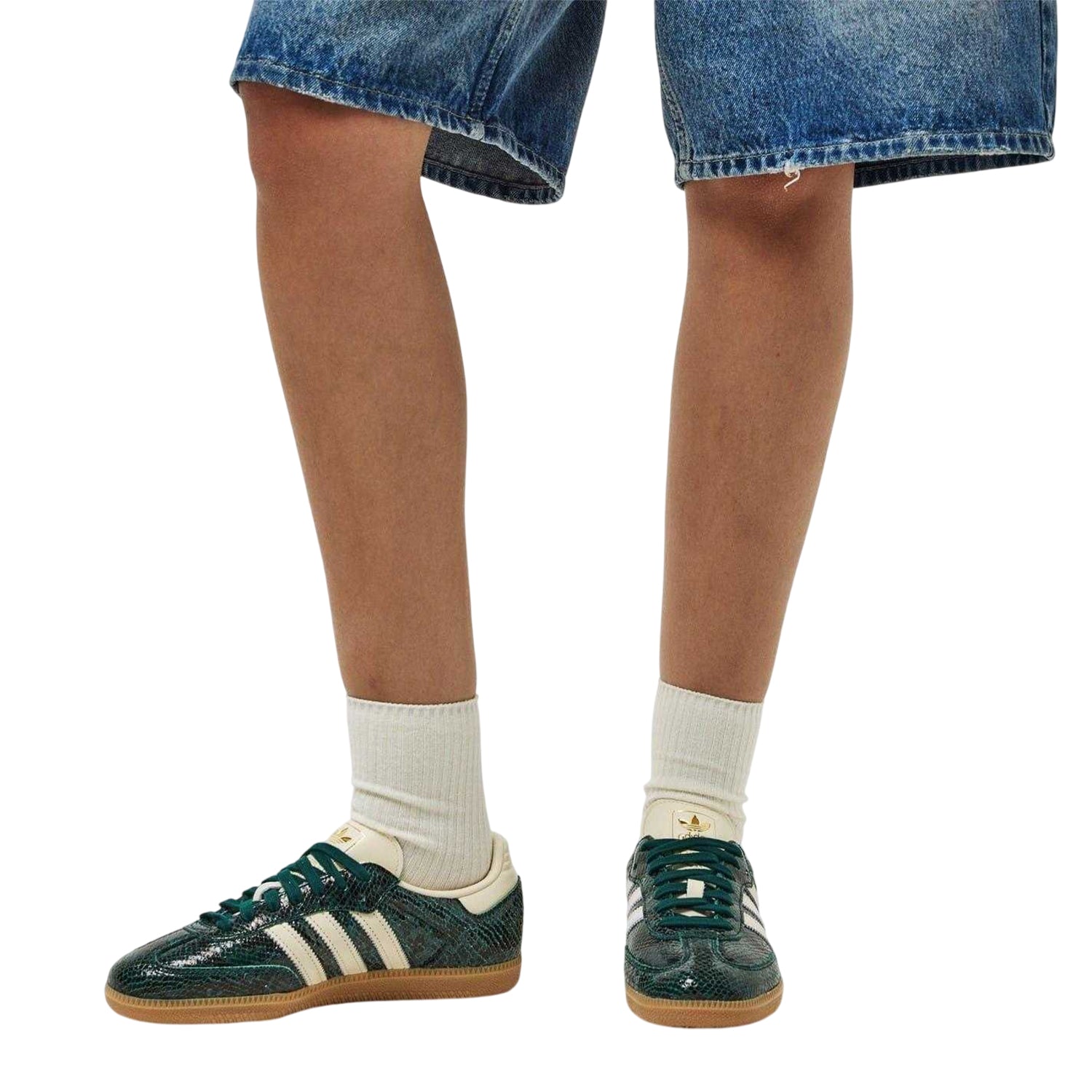 Collegiate Green - Lifestyle - Adidas Womens-Ladies Samba OG Cow Print Leather Trainers