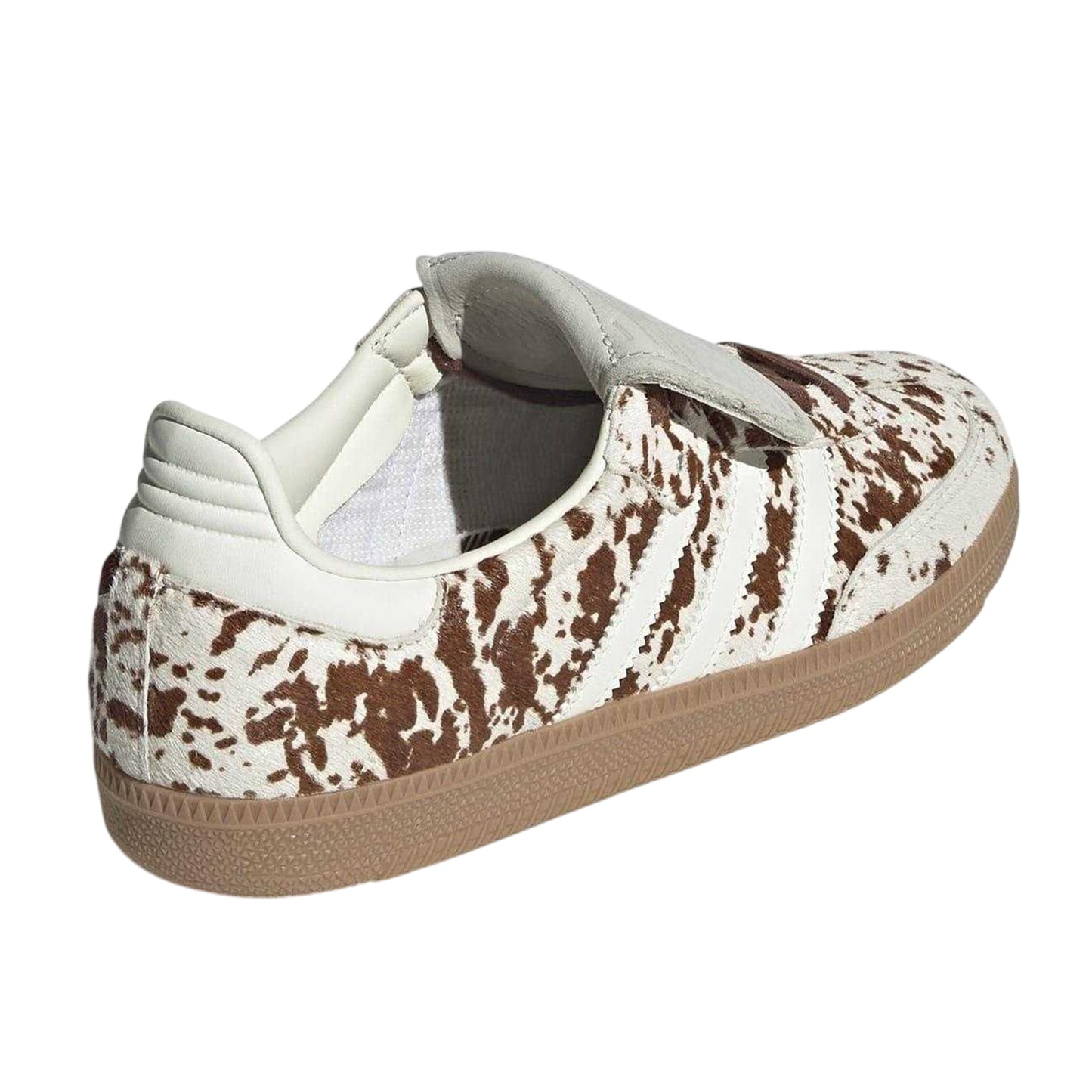 White-Pink - Back - Adidas Womens-Ladies Samba OG Cow Print Leather Trainers