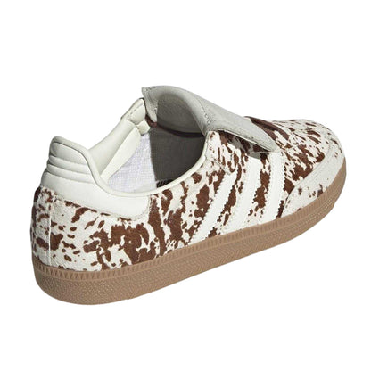 White-Pink - Back - Adidas Womens-Ladies Samba OG Cow Print Leather Trainers