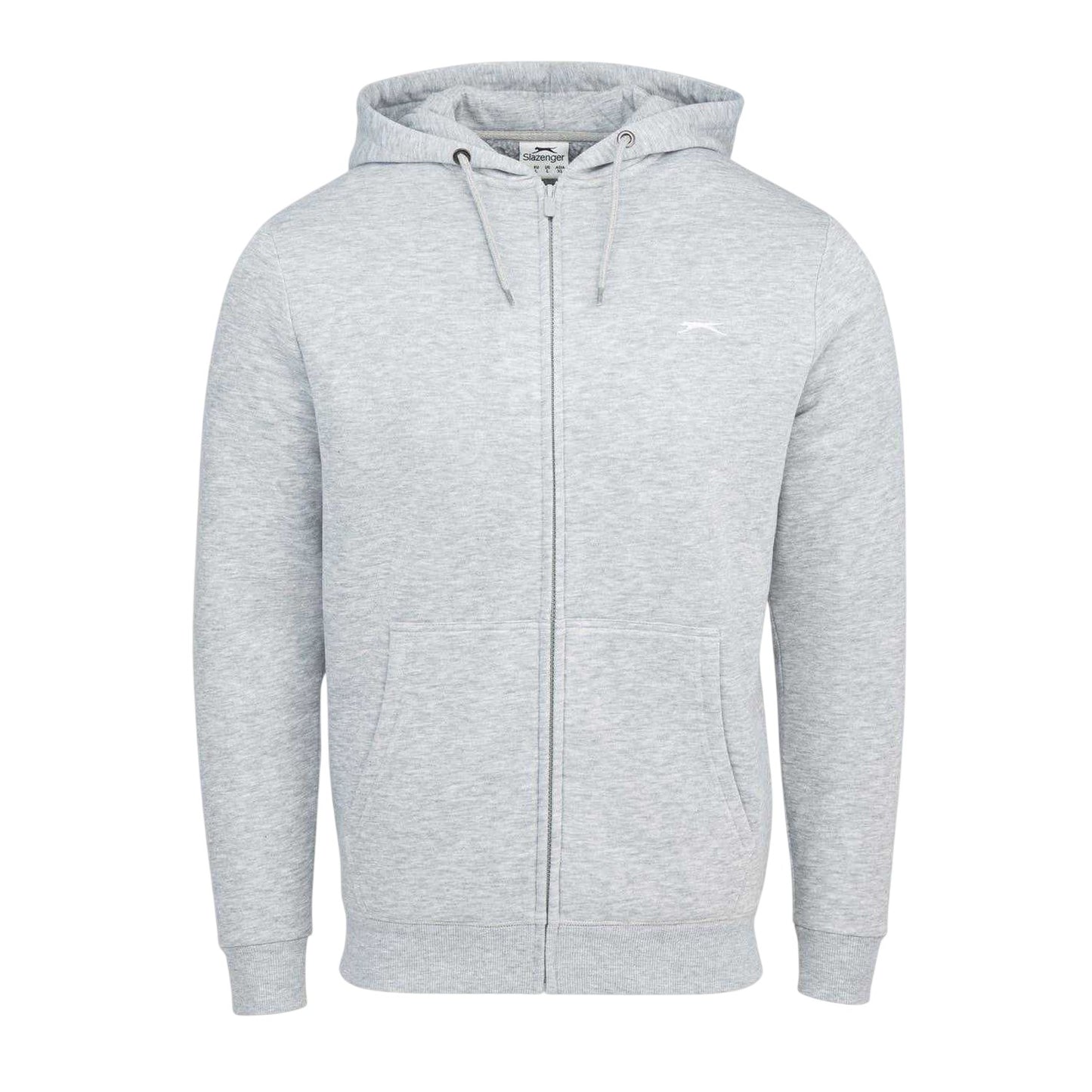 Grey Marl - Front - Slazenger Mens Full Zip Hoodie