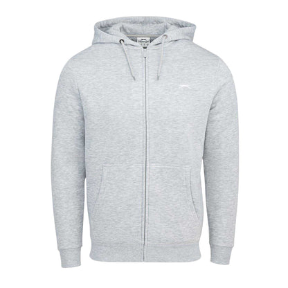 Grey Marl - Front - Slazenger Mens Full Zip Hoodie