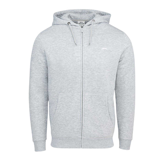 Grey Marl - Front - Slazenger Mens Full Zip Hoodie