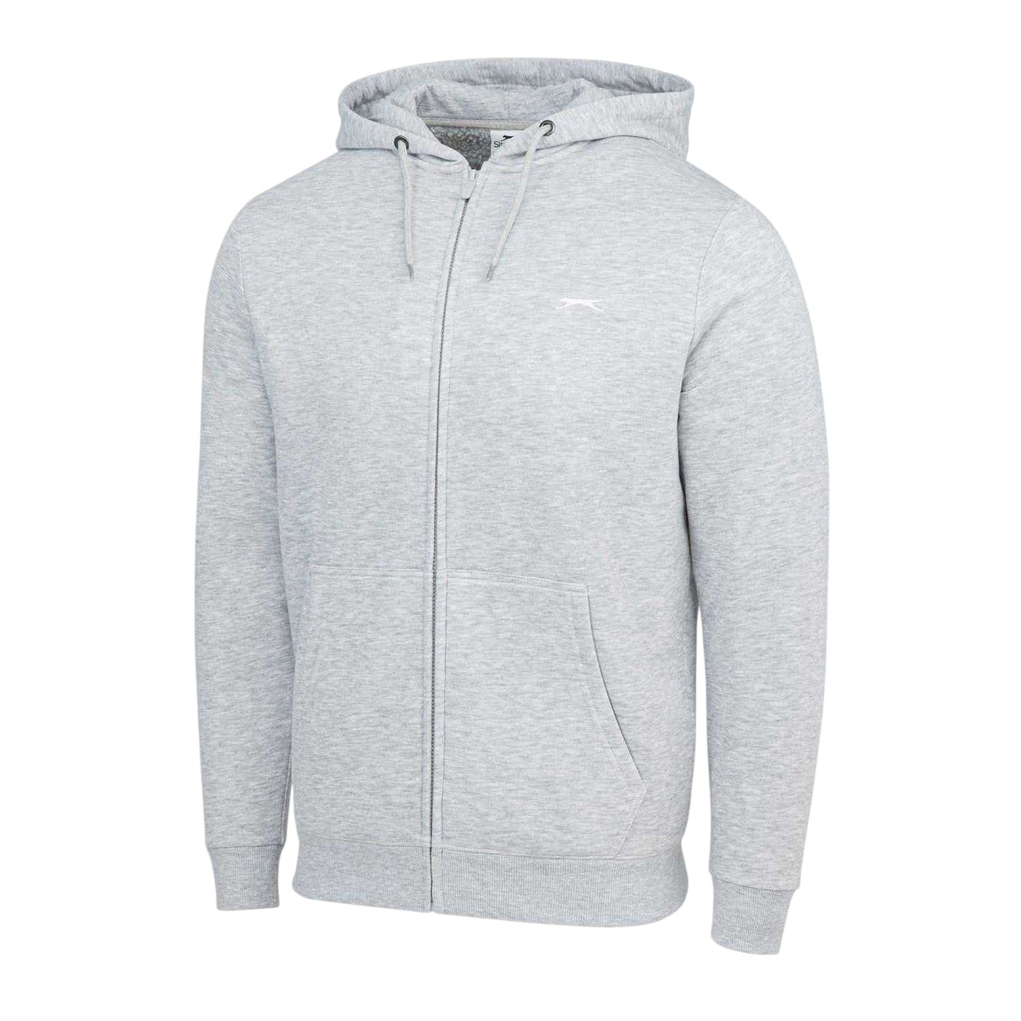 Grey Marl - Side - Slazenger Mens Full Zip Hoodie