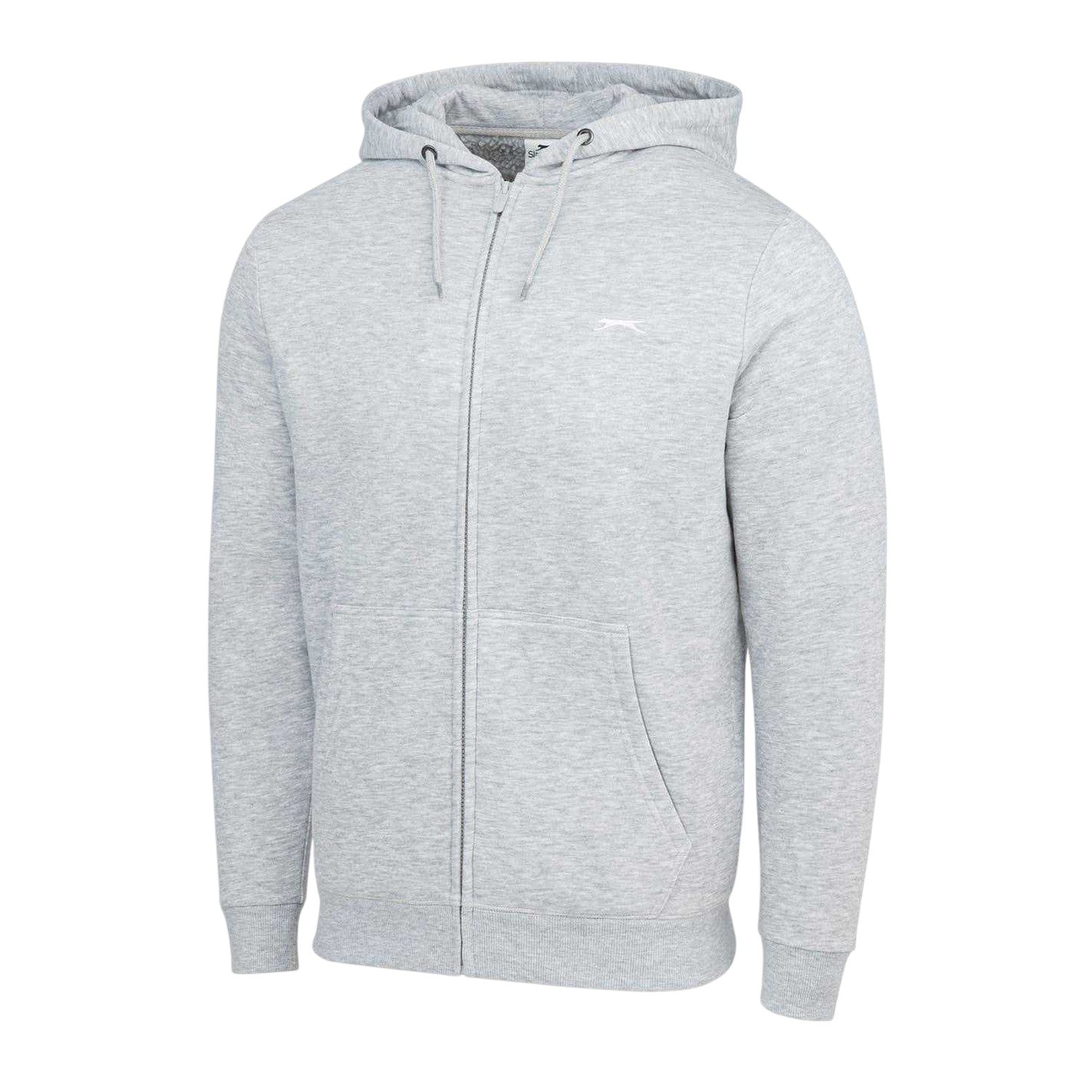 Grey Marl - Side - Slazenger Mens Full Zip Hoodie