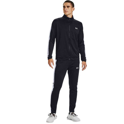 Black-White - Back - Under Armour Mens Rival Knitted Tracksuit Set