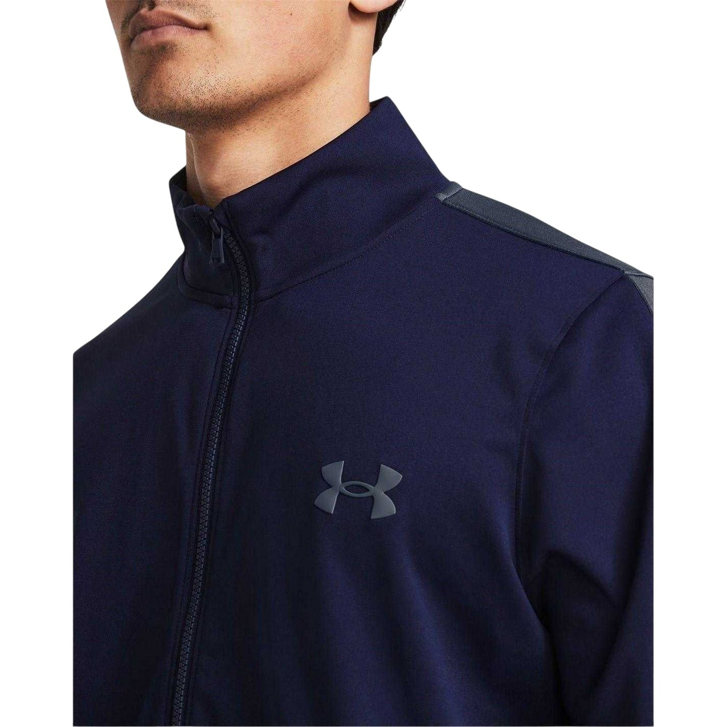 Midnight Navy - Side - Under Armour Mens Rival Knitted Tracksuit Set