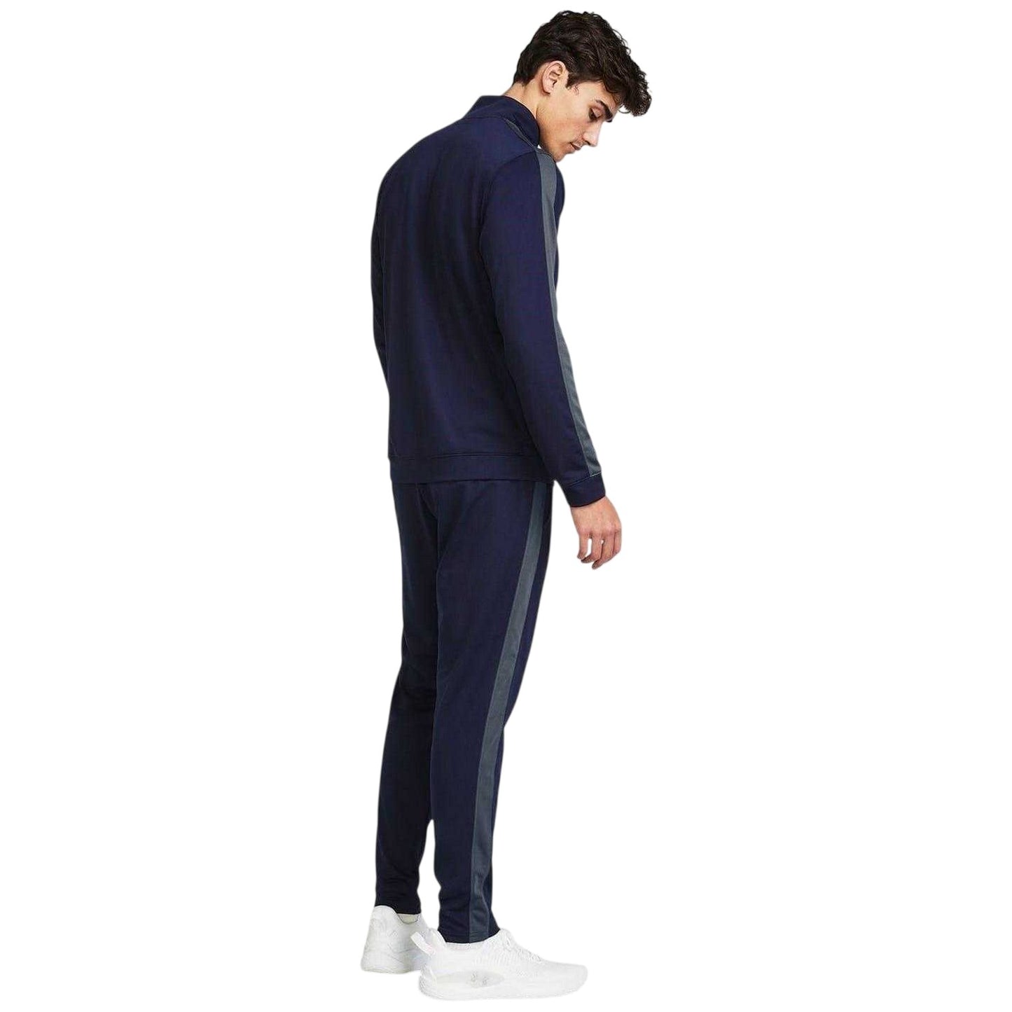 Midnight Navy - Back - Under Armour Mens Rival Knitted Tracksuit Set