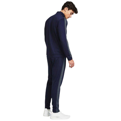Midnight Navy - Back - Under Armour Mens Rival Knitted Tracksuit Set