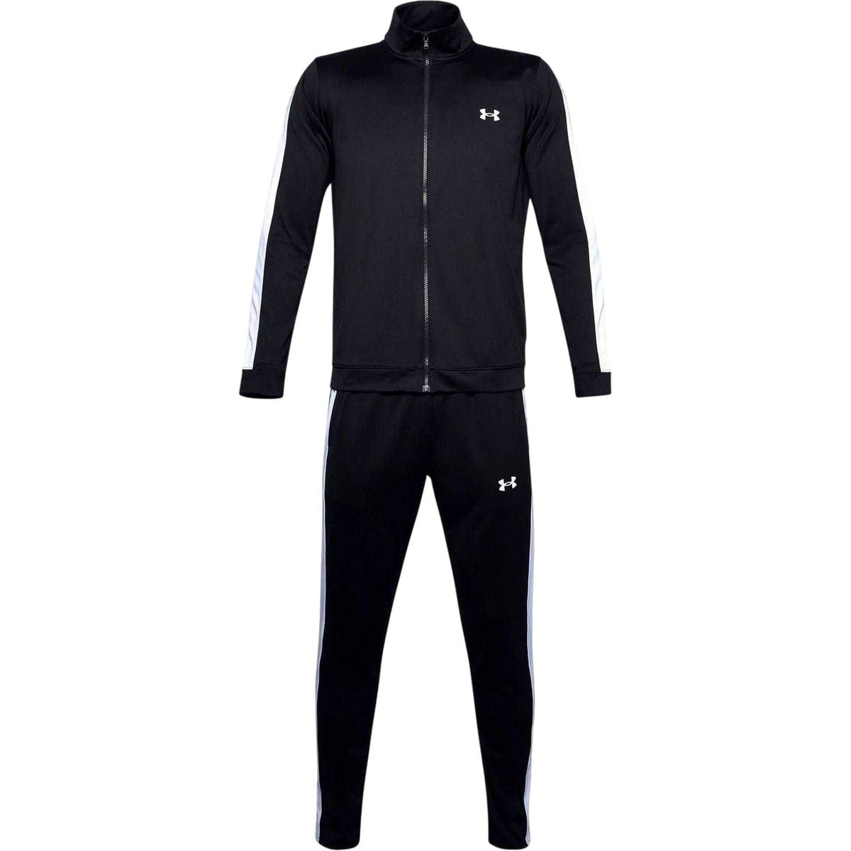 Black-White - Front - Under Armour Mens Rival Knitted Tracksuit Set