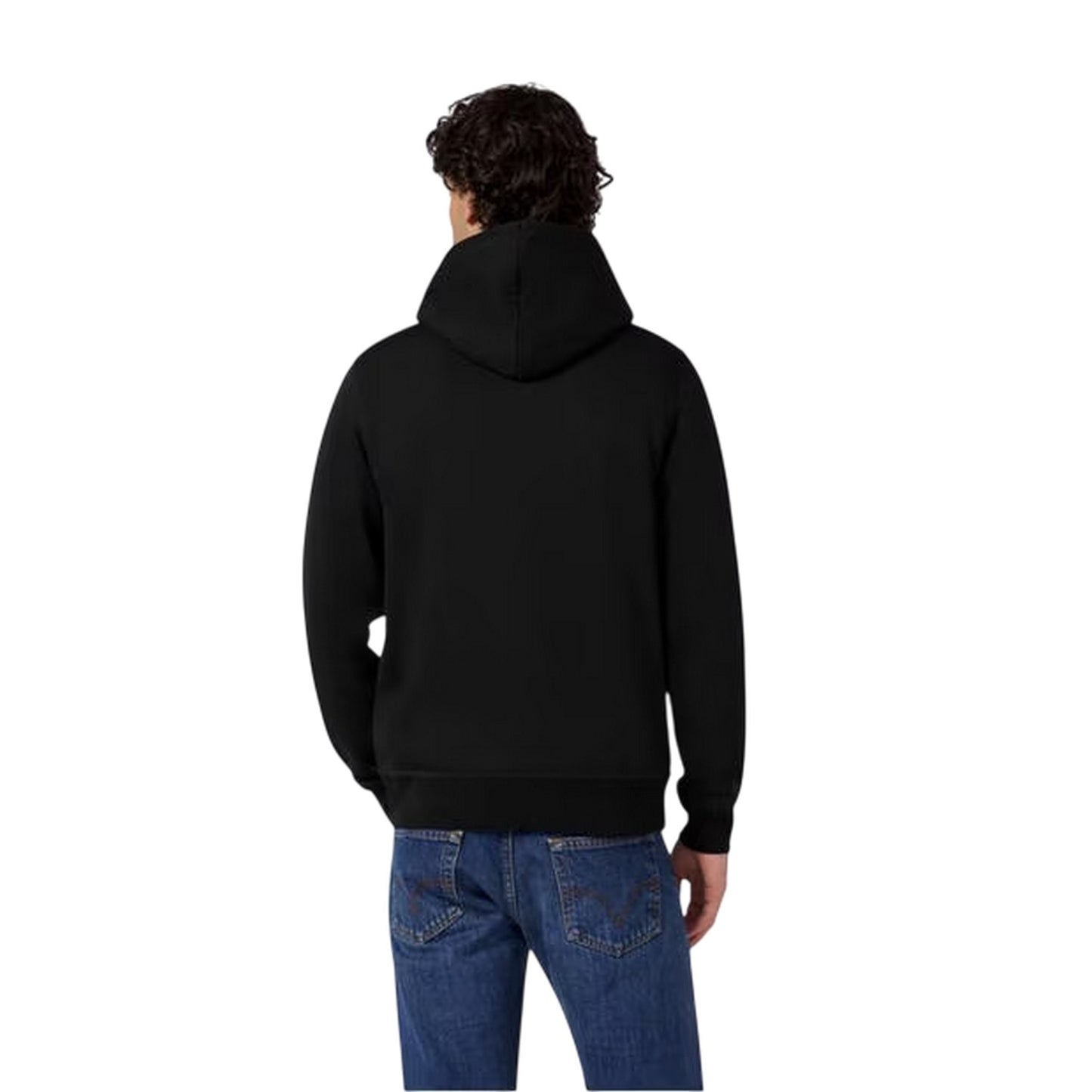Black - Back - Champion Mens Fleece Hoodie