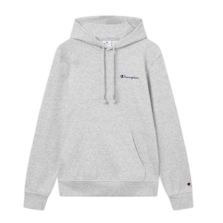 Grey - Front - Champion Mens Fleece Hoodie