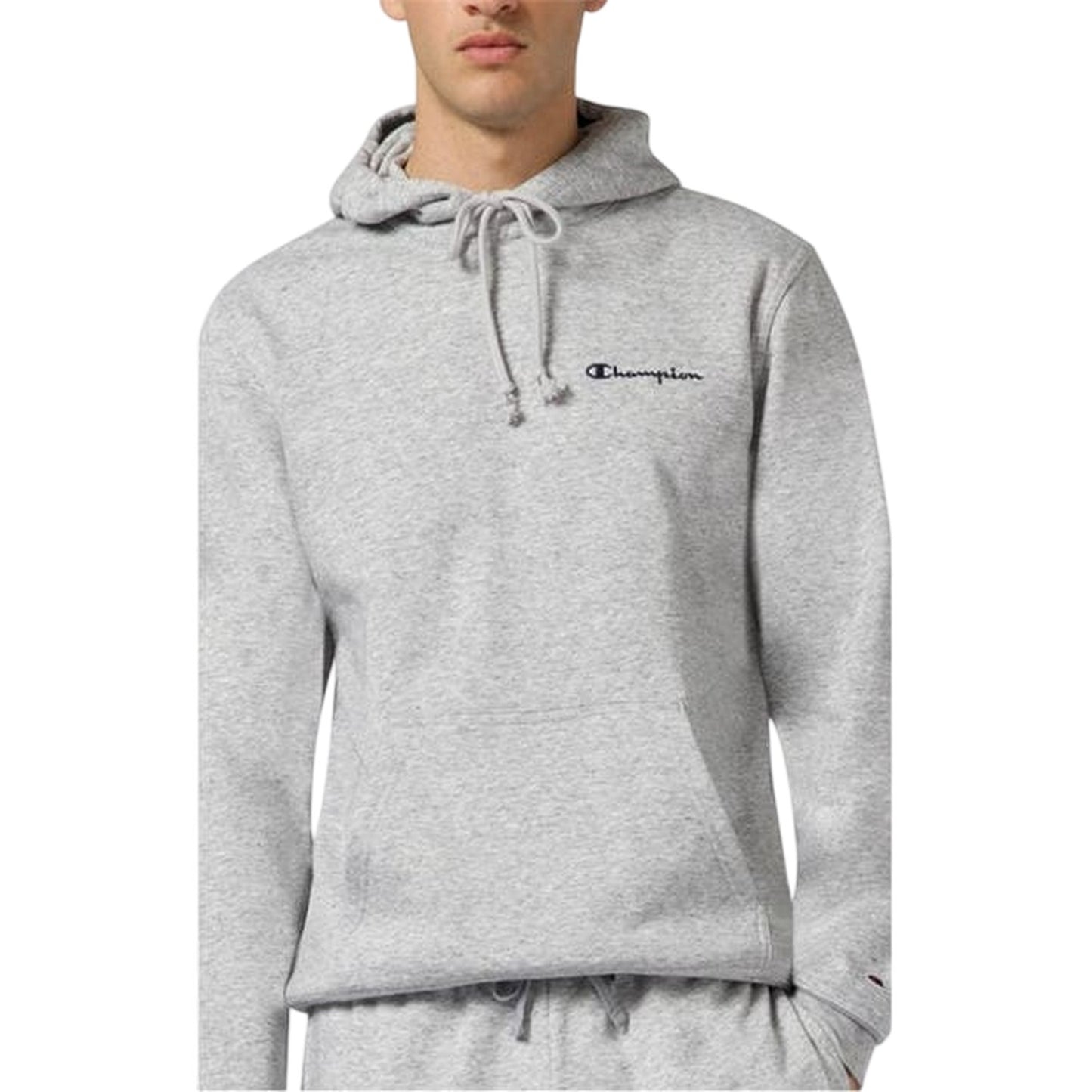 Grey - Side - Champion Mens Fleece Hoodie