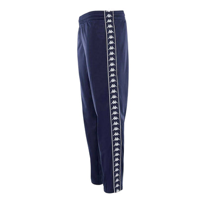 Navy - Side - Kappa Mens Ulrich Side Logo Tracksuit Bottoms