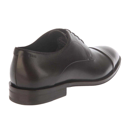 Brown - Back - Boss Mens Derrek Leather Derby Shoes