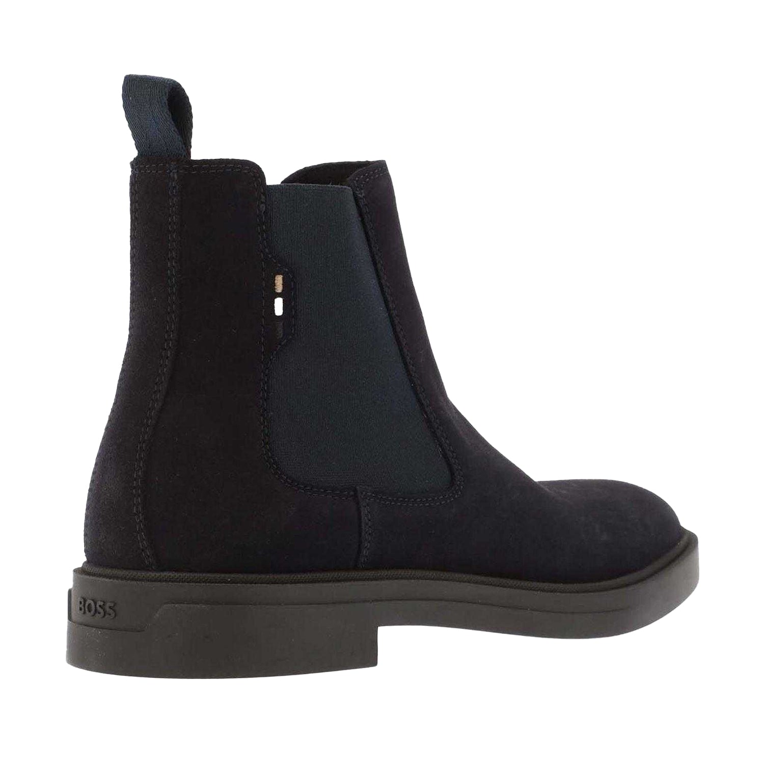 Dark Blue - Back - Boss Mens Calev Suede Chelsea Boots