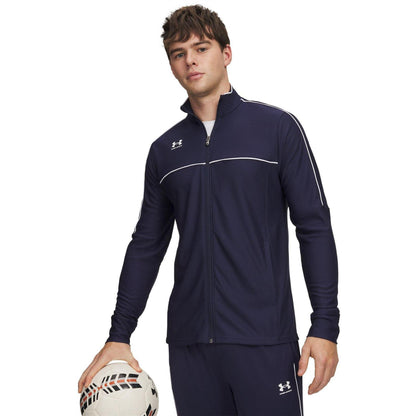 Navy-White - Front - Under Armour Mens Challenger Tracksuit Top