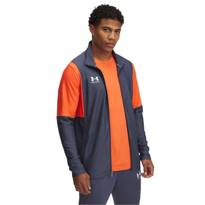 Grey-Orange - Front - Under Armour Mens Challenger Tracksuit Top